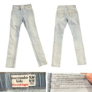 Abercrombie & Fitch Kids Girls Pull on Jean Leggings Slim 9/10 Kidscore